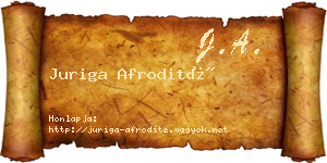 Juriga Afrodité névjegykártya